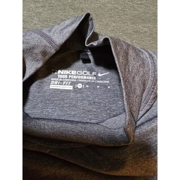 Nike Golf Tour Performance Dri Fit pro combat Mockneck Men's Polo medium - Picture 5 of 7